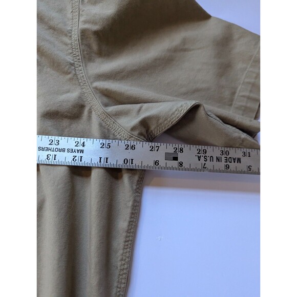 Carhartt Short Sleeve Work Button Canvas Shirt 2XL Tall Mens Tan Light Brown - Picture 14 of 14